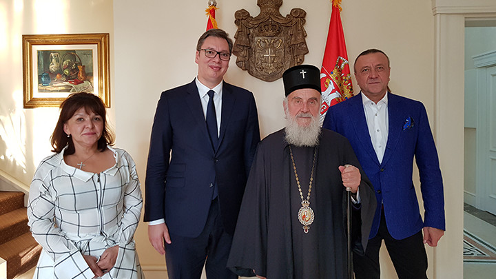 Patrijarh Irinej podržao Vučića