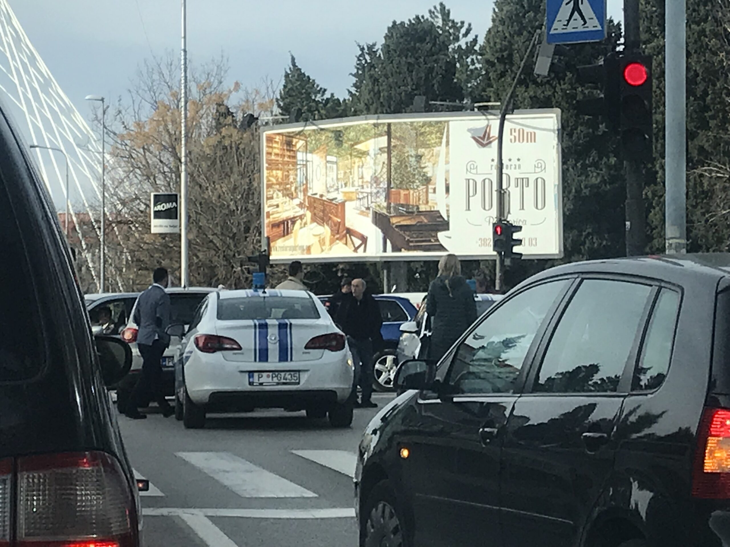 U Podgorici: Udes kod mosta Milenijum