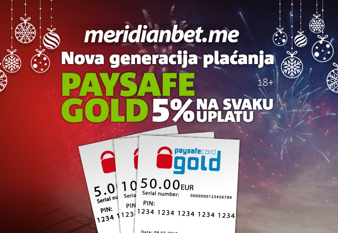 Sa Paysafe Gold vaučerom uplati  i  u Meridianu se kladi