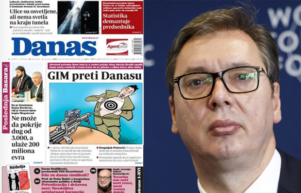 Vučić reagovao na naslovnu stranu lista”Danas”: “Samo vi radite svoj posao”