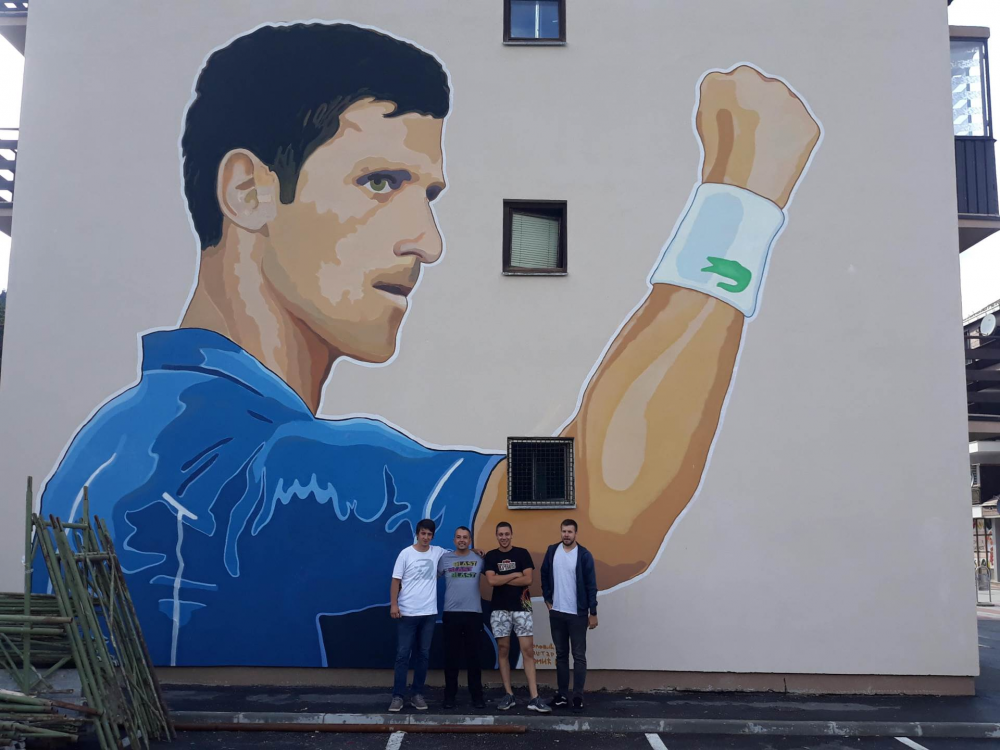 Novak Đoković dobio mural od osam metara