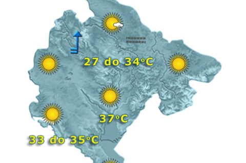 Sjutra sunčano i veoma toplo