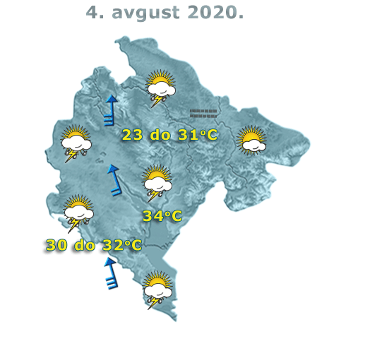 Sjutra moguća kiša