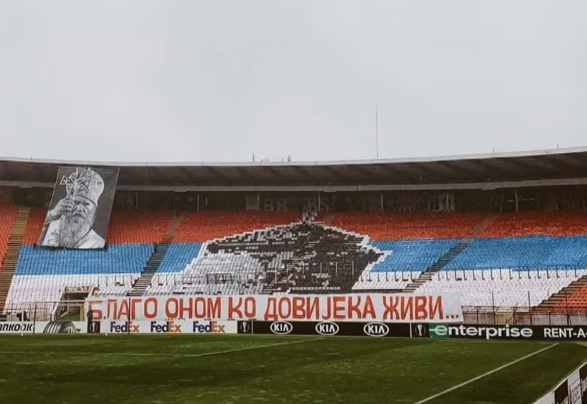 “Delije” povezuju sa Vučićem, a oni napravili najemotivniju koreografiju u čast Mitropolita Amfilohija! (FOTO)