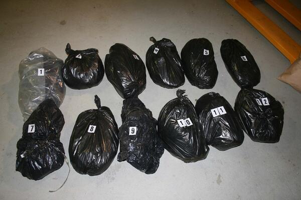 Hrvatska policija zaplijenila oko 17,5 kg marihuane na granici sa Crnom Gorom