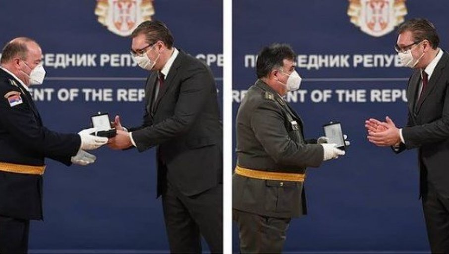 Vučić uručio odlikovanja pripadnicima Vojske Srbije i porodicama prerano preminulih u borbi protiv epidemije