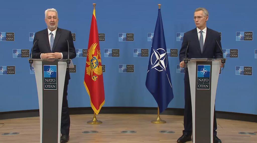 Krivokapić u sjedištu NATO-a: Žali što je zapaljenja zastava zločinačke organizacije, ubijenu djecu u Murinu prećutao!