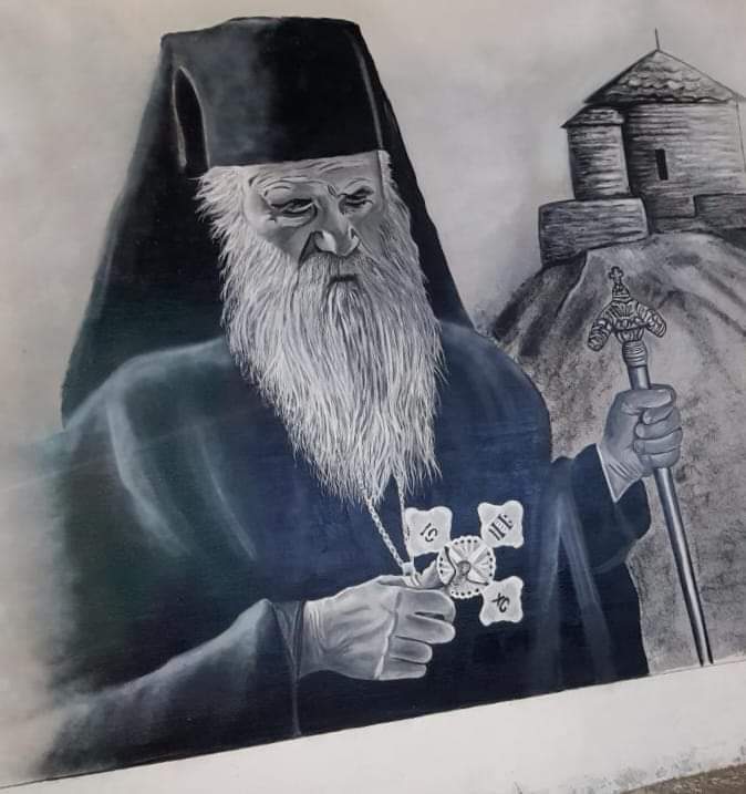 U Vrbasu osvanuo još jedan mural mitropolita Amfilohija