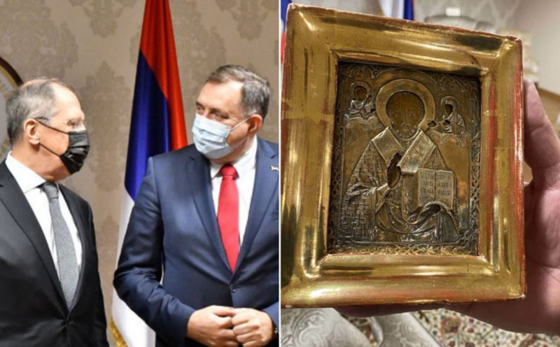 Ukrajina i dalje traži ikonu koju je Dodik poklonio Lavrovu