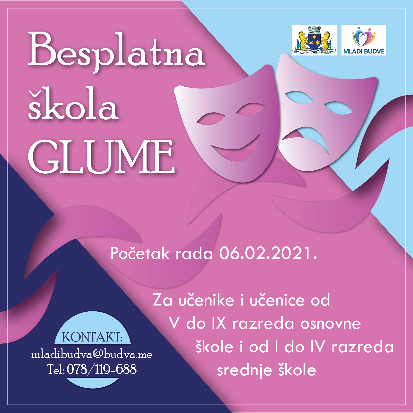 Budva: Počinju prijave za besplatne časove glume za učenike osnovnih škola