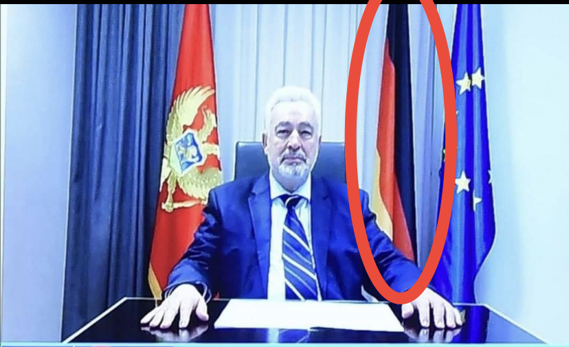 Isticanje stranih državnih simbola zabranjeno zakonom: Krivokapić zakačio zastavu Njemačke u kabinetu