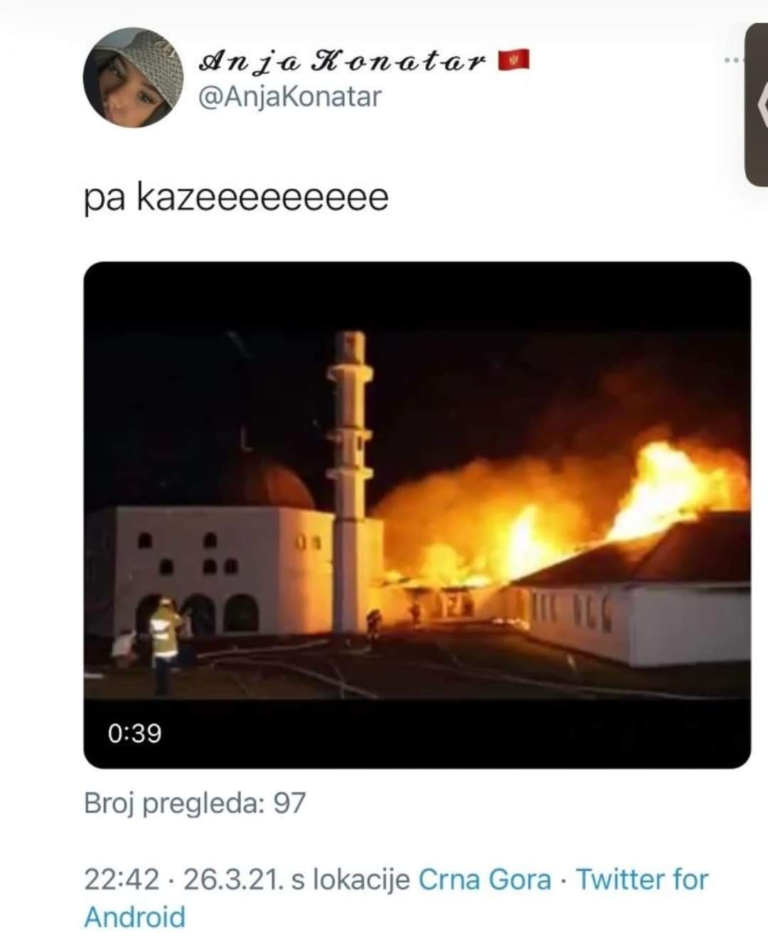 Govor mržnje na Tviteru: Komitkinja bi da pali džamije, nadležni ne reaguju!