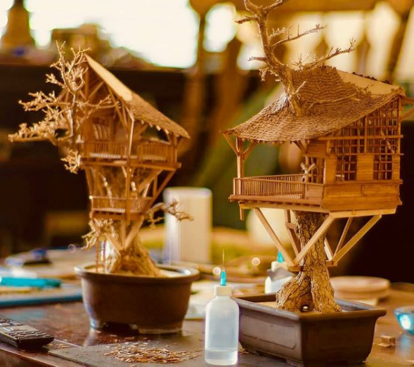 Minijaturna arhitektonska čuda na bonsai drveću