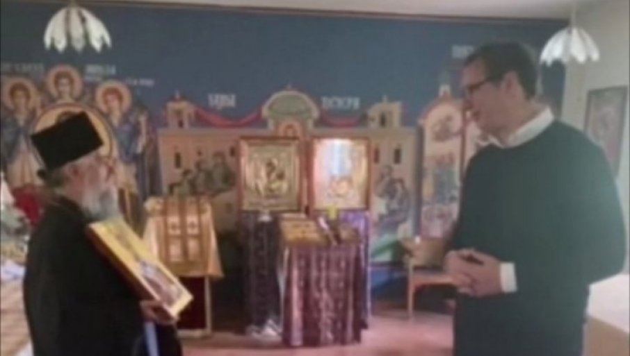Vučić u Manastiru Radovašnica: Predsjednik dobio ikonu Svetog Nikole