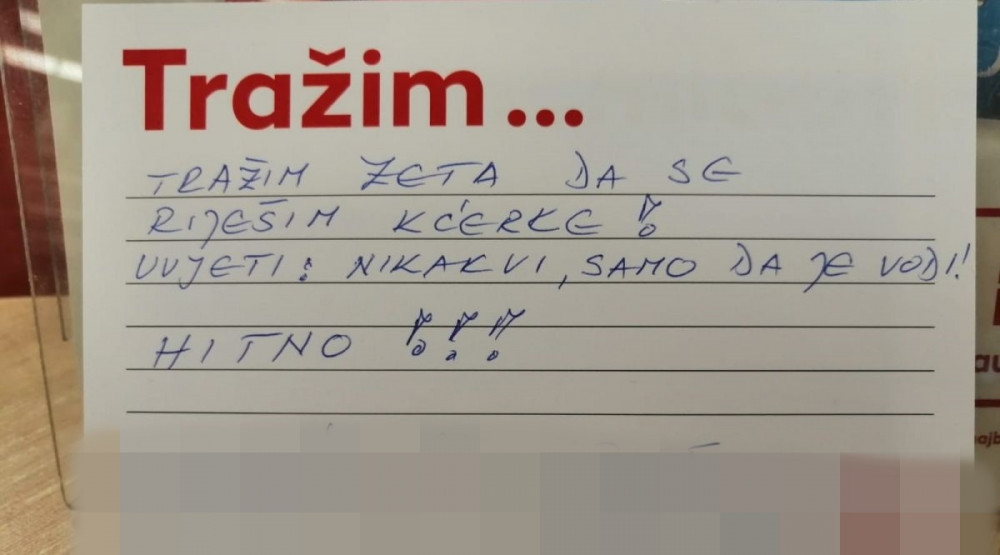 Hitno: Traži zeta, samo da se riješi ćerke