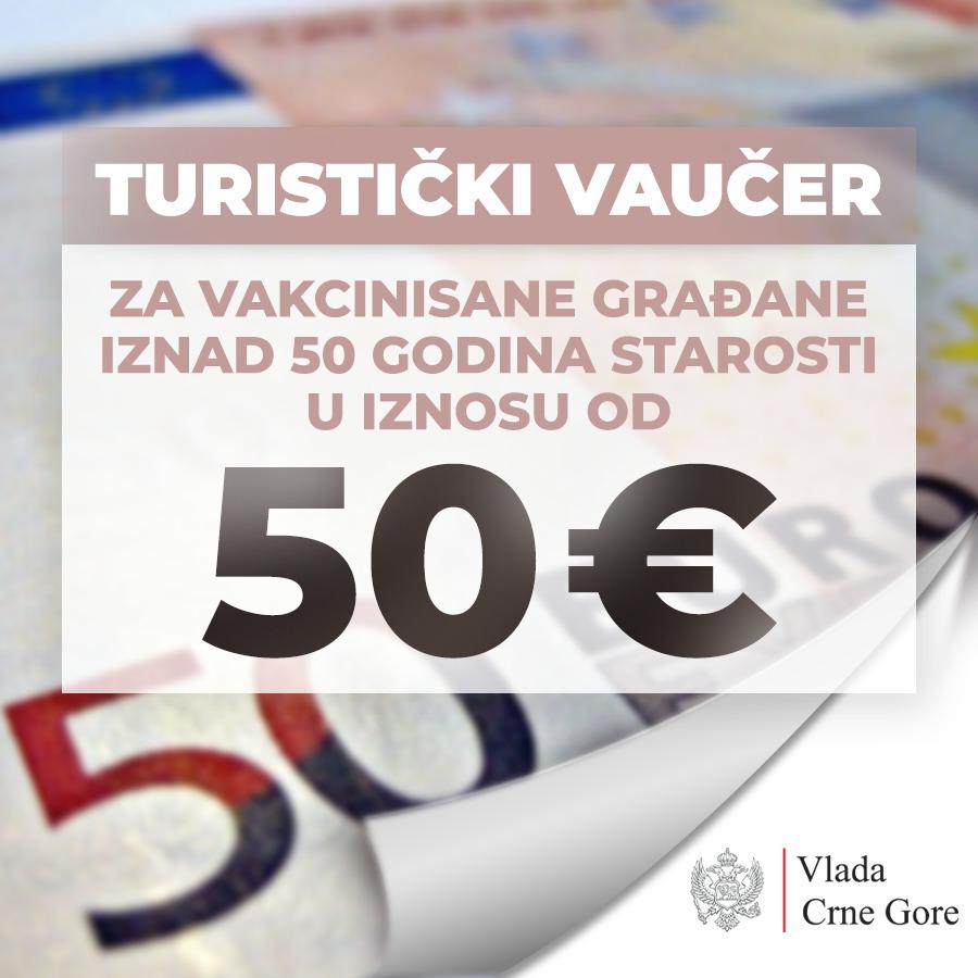 Turistički vaučer od 50 evra za sve starije od 50 godina koji se vakcinišu