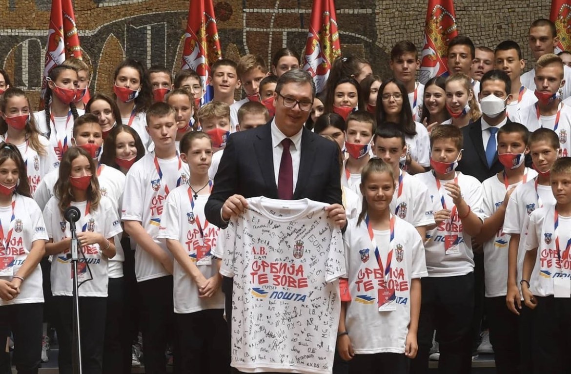 Vučić sa mladim sportistima: Draga djeco, Srbija je vaša otadžbina