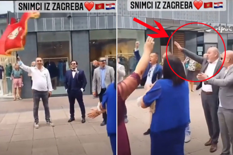 Sramno: Montenegrini u centru Zagreba pjevali o Crnoj Gori i salutirali hitlerosvki! (VIDEO)