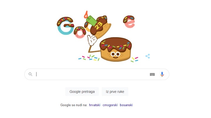 Popularni pretraživač: Google napunio 23 godine