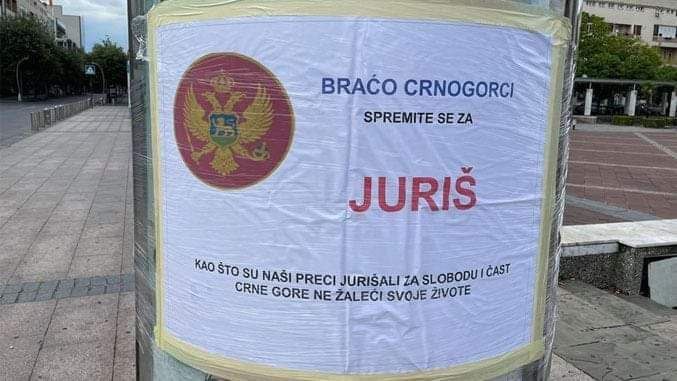 Zlokobne najave: U Podgorici osvanuli skandalozni plakati kojima se priziva juriš na Cetinju!