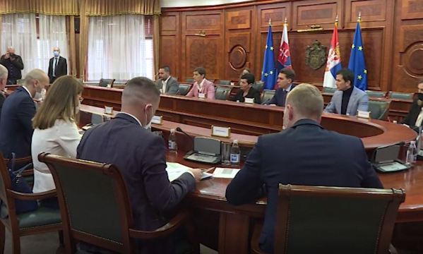 Brnabić: Odlična politička saradnja Srbije i Slovačke