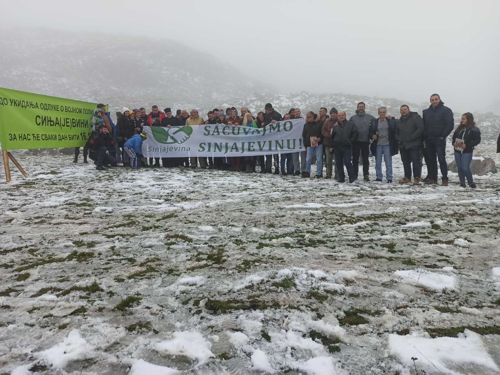 Na Sinjajevini novi protest: Pozlatiće se ruka onom ko poništi odluku o vojnom poligonu