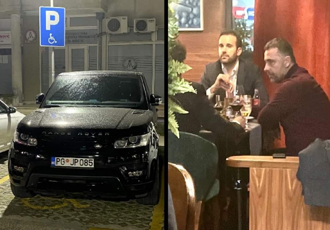 Bahaćenje ministra Spajića tokom ekspertske večere: Džip nepropisno parkirao na mjestu za invalide!
