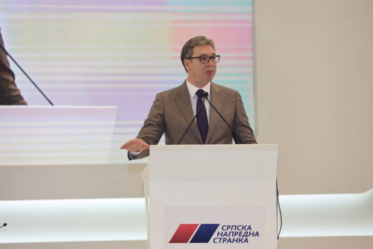 Na izbornoj skupštini SNS-a: Vučić predstavlja izvještaj o radu (FOTO)