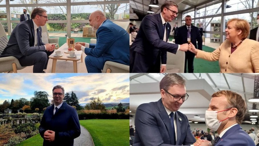 Na marginama Samita u Glazgovu: Vučić se sastao sa Merkelovom, Makronom, Džonsonom, Sančezom…!