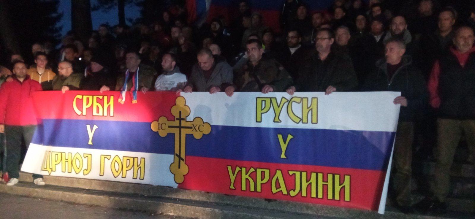 Nikšić: Počeo protest podrške Rusiji