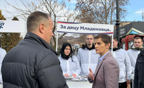 Brnabić: Građani Mladenovca imaju veliko povjerenje u Aleksandar Vučića i SNS