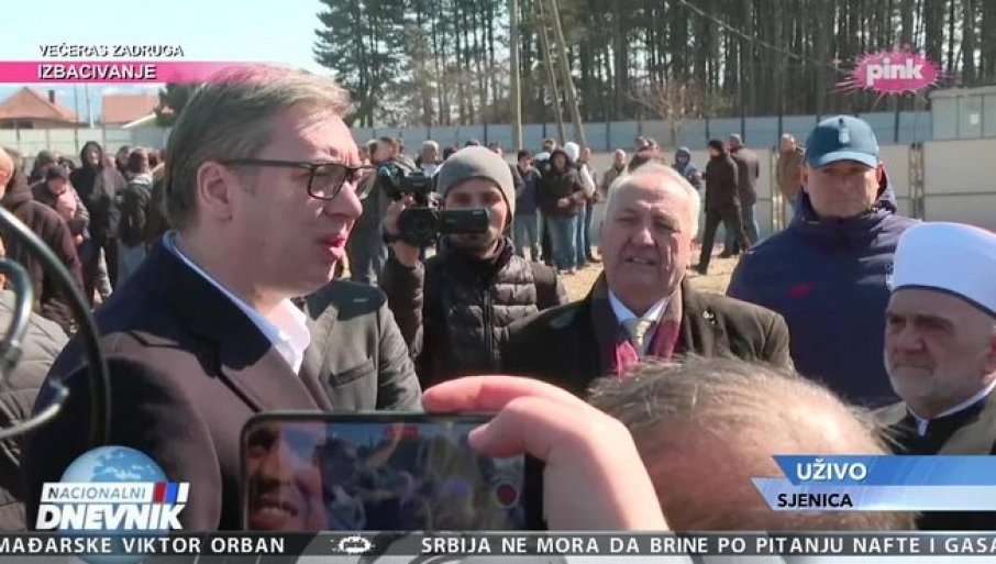 Vučić u posjeti Sjenici: Gradi se najbolja škola u Srbiji, postavljen kamen temeljac