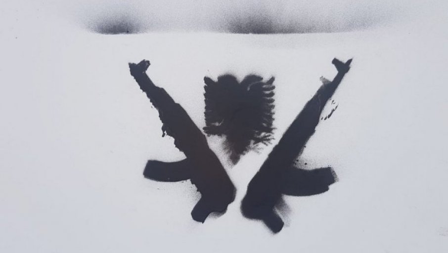 Provokacija na zgradi Generalnog konzulata Republike Srbije u Štutgartu: Iscrtan grafit terorističke UČK!