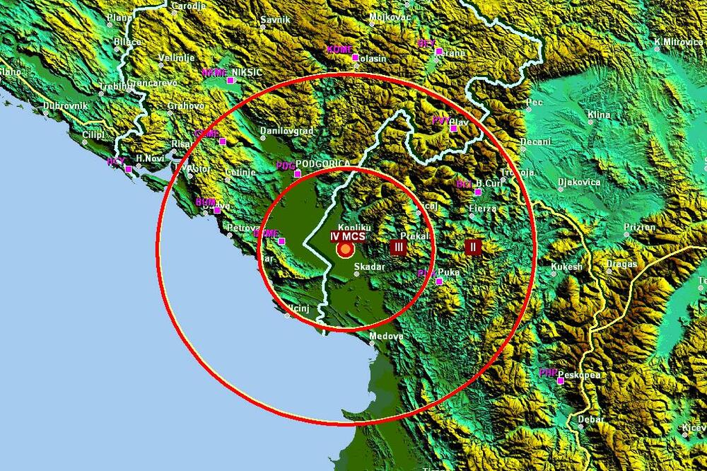 Zemljotres u Albaniji, osjetio se i u Crnoj Gori