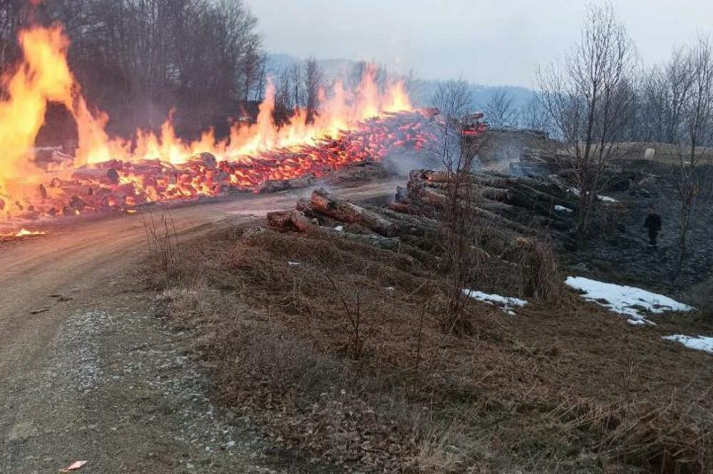 Požar u kolašinskom selu Žirci