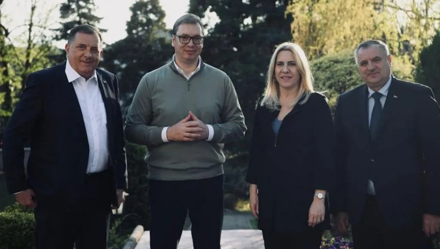 Vučić ugostio Dodika, Viškovića i Cvijanovićku: Nastavlja se saradnja Srbije i Srpske!