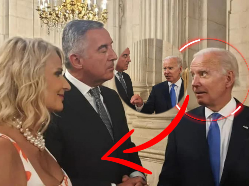 Prva dama krši diplomatske protokole: Lidija Đukanović u haljini sa otvorenim dekolteom u društvu Džozefa Bajdena na samitu NATO pakta (FOTO)