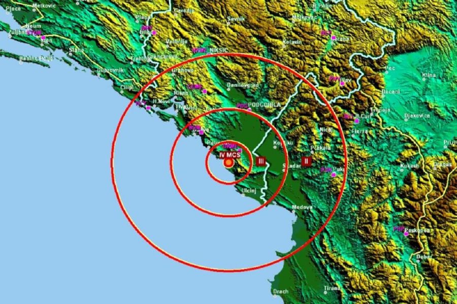Bar: Zemljotres jačine 3,4 jedinice Rihterove skale