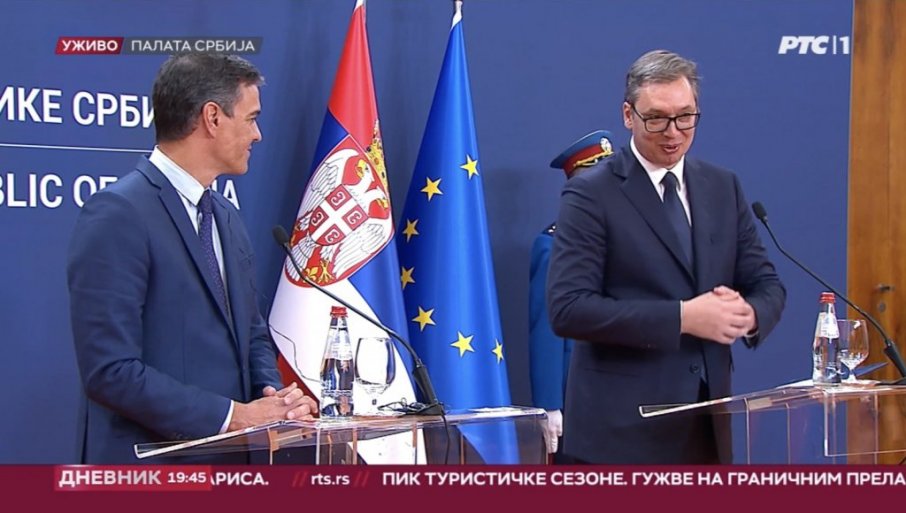 Vučić i Sančez saglasni: Srbija i Španija su istinski prijatelji, vezuje nas potreba da se poštuje međunarodno pravo i teritorijalni integritet naših zemalja!