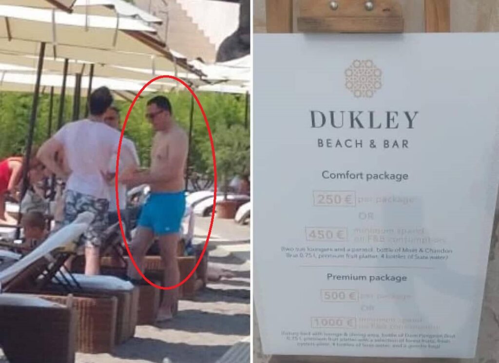 Gradonačelnik Podgorice potrošio trećinu plate: Vuković ležaljku platio 450 evra! (FOTO)