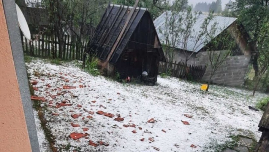 Srbija: Grad veličine jajeta udarao u prijepoljskom kraju, napravio pustoš