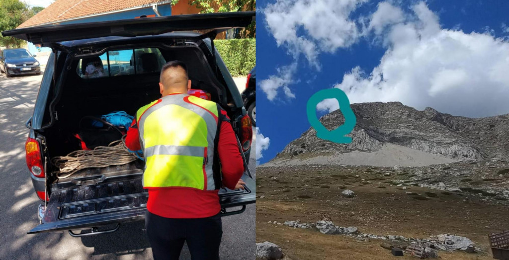U Velikom Žurimu zaglavljena osoba u stijeni, pripadnici Gorske službe na terenu
