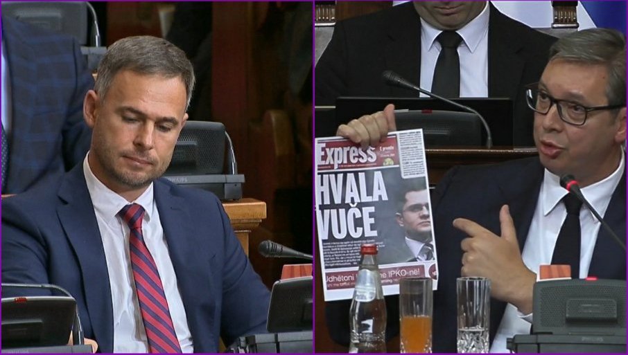 Naslovnicom prištinskog Expressa Vučić odgovorio na kritike Miroslava Aleksića iz Narodne stranke!