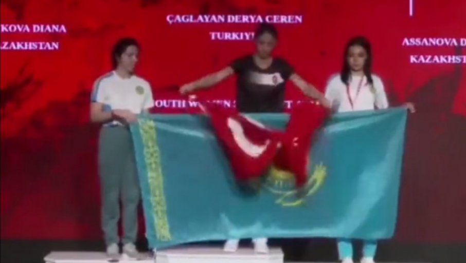 Neviđene scene na podijumu: Turkinja i Kazahstanke u borbi čija zastava će biti u krupnom planu
