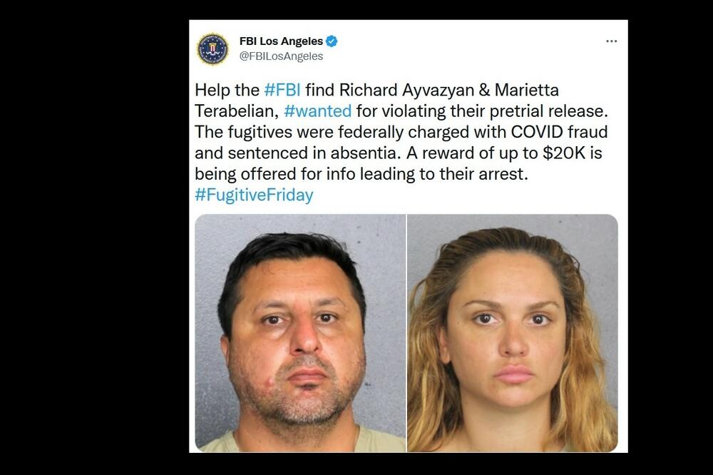 Ministarstvo pravde će izručiti dvoje američkih državljana po potjernici FBI-a: Uhapšeni  februaru a bili na listi najtraženijih bjegunaca