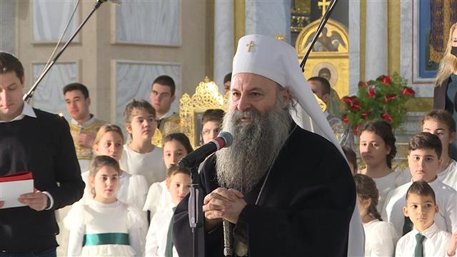 Patrijarh Porfirije ugostio učenike Srpske pravoslavne gimnazije iz Zagreba: Hram Svetog Save je sabirno mjesto srpskog naroda!