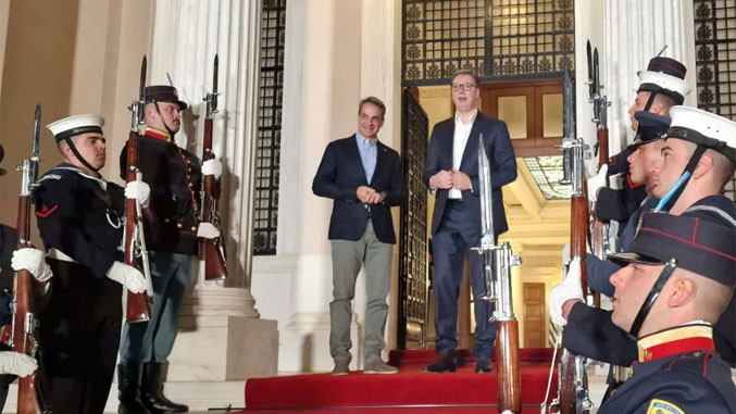 Vučić posle sastanka sa Micotakisom: Razgovarali smo o Kosmetu i svim temama od značaja za cijeli region!
