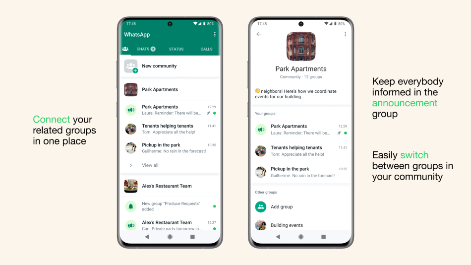 WhatsApp sada dozvoljava da spojite grupe i istovremeno im pišete