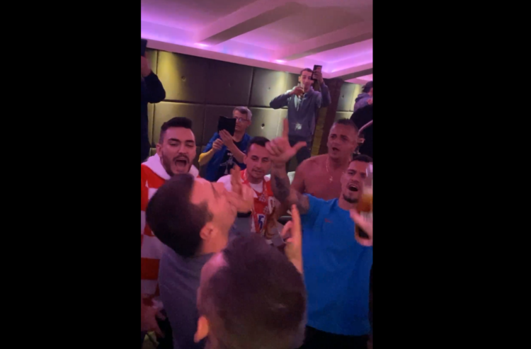 „Bravo komšije“: Lovren i Brozović slavili hrvatsku bronzu uz Čavoglave i simulirali klanje Srba! (VIDEO)