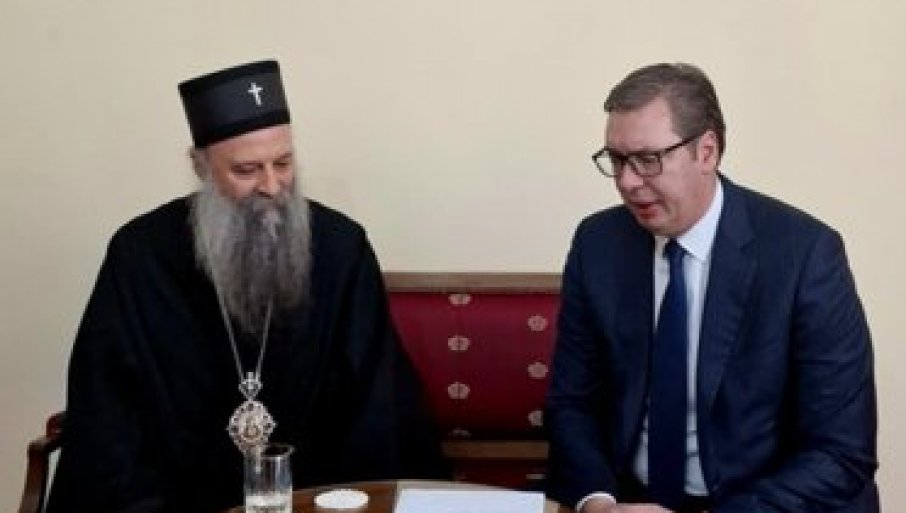 Počeo sastanak Vučića i Patrijarha Porfirija u Patrijaršiji